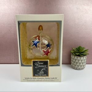 Lamplight Farms Star Gazer Glass Oil Candle Light Festive Holiday